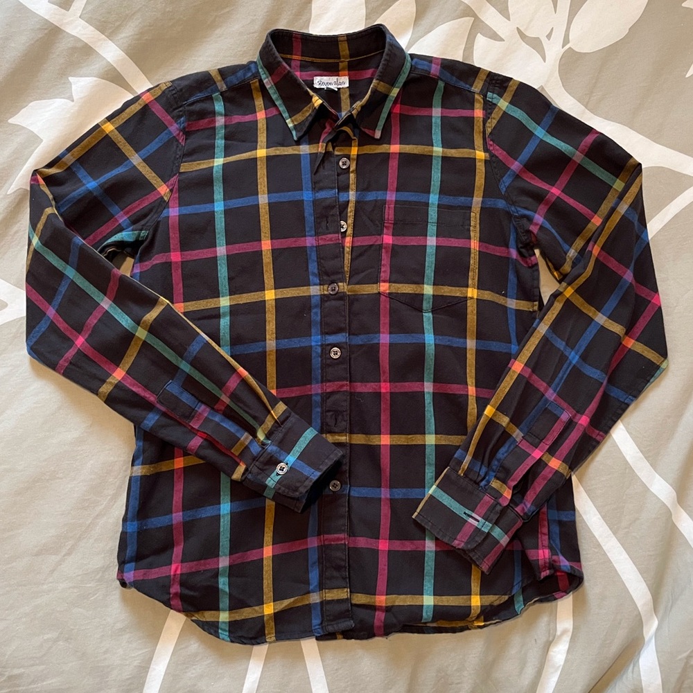 Steven Alan Plaid Top - image 1